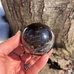 Smoky (5) quartz sphere | crystal